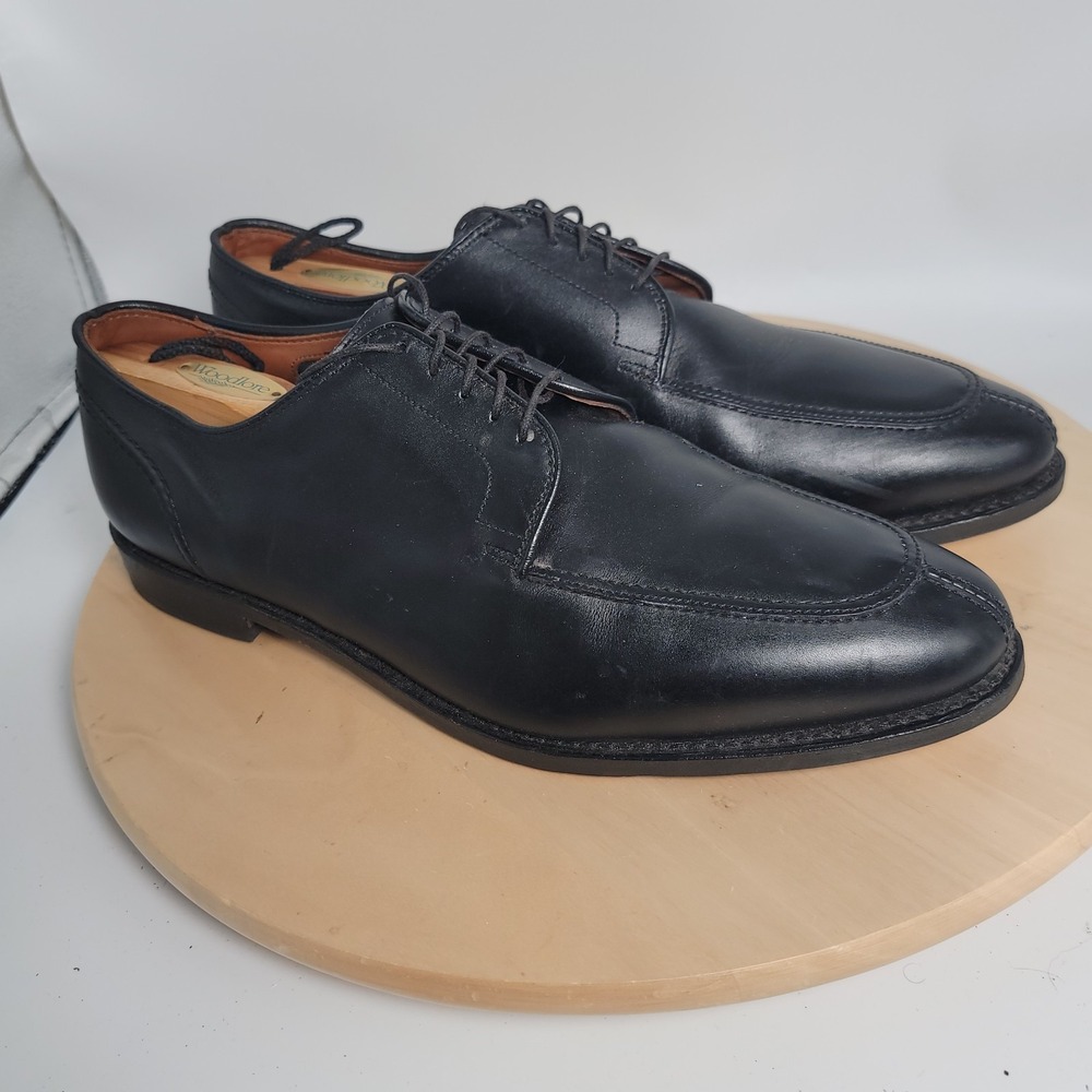 Allen Edmonds LaSalle Black Leather Split Toe Blucher 10.5 D
